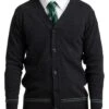 Cardigan Serpentard Col V - Harry Potter 1 Cardigan Serpentard Col V - Harry Potter -Harry Potter Série Magasin cardigan serpentard adulte col v harry potter