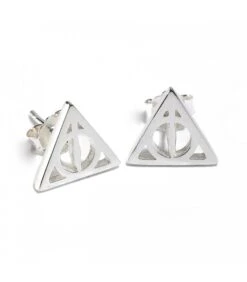 Clous D'oreille Reliques De La Mort Argent 925ème - Harry Potter