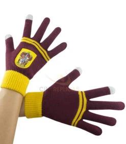 Gants Tactiles - Gryffondor Pourpre Et Or -Harry Potter Série Magasin gants tactiles harry potter gryffondor pourpre et or 2