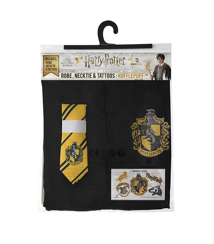 Pack Déguisement Poufsouffle - Robe Cravate Tatouages - Kids 5 Pack Déguisement Poufsouffle - Robe Cravate Tatouages - Kids – Image 3