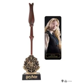 Stylo Baguette 25 Cm Avec Support Et Marque-page Lenticulaire Luna Lovegood